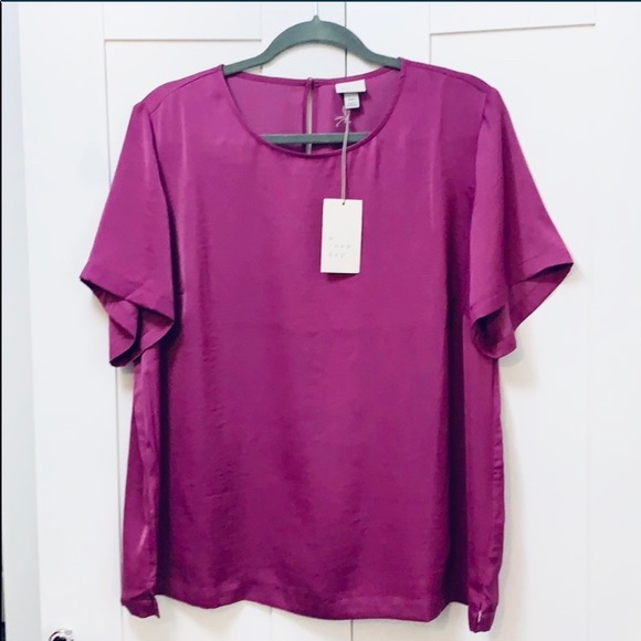 a new day Tops - NEW! A New Day Purple SatinTop XXL